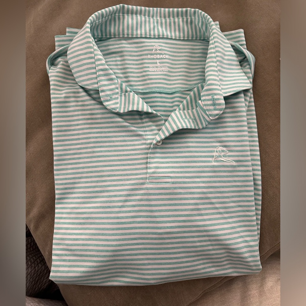 Rhoback short sleeve men’s polo - size L